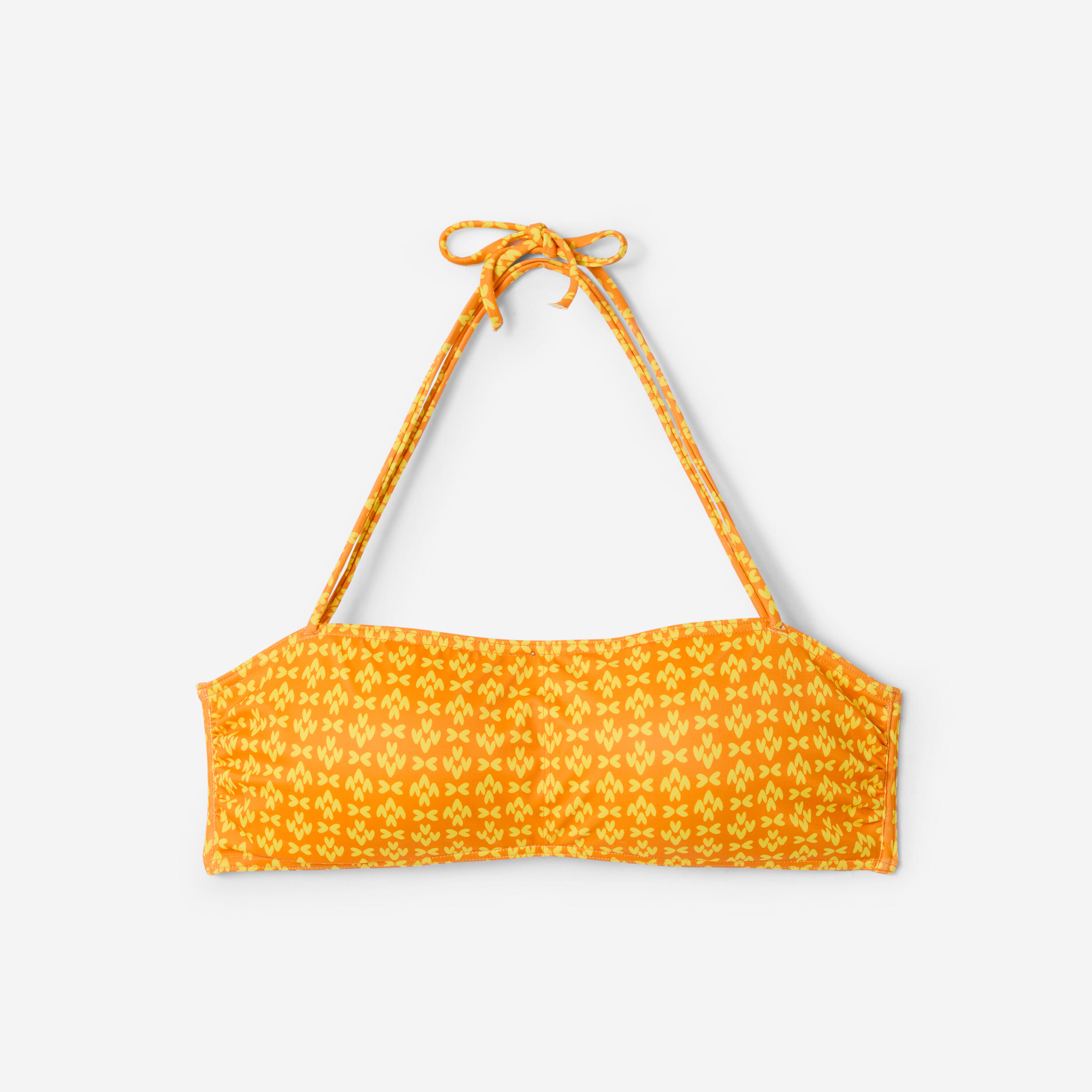 Haut de maillot de bain bandeau surf femme, Lori Keyshot orange 7/8