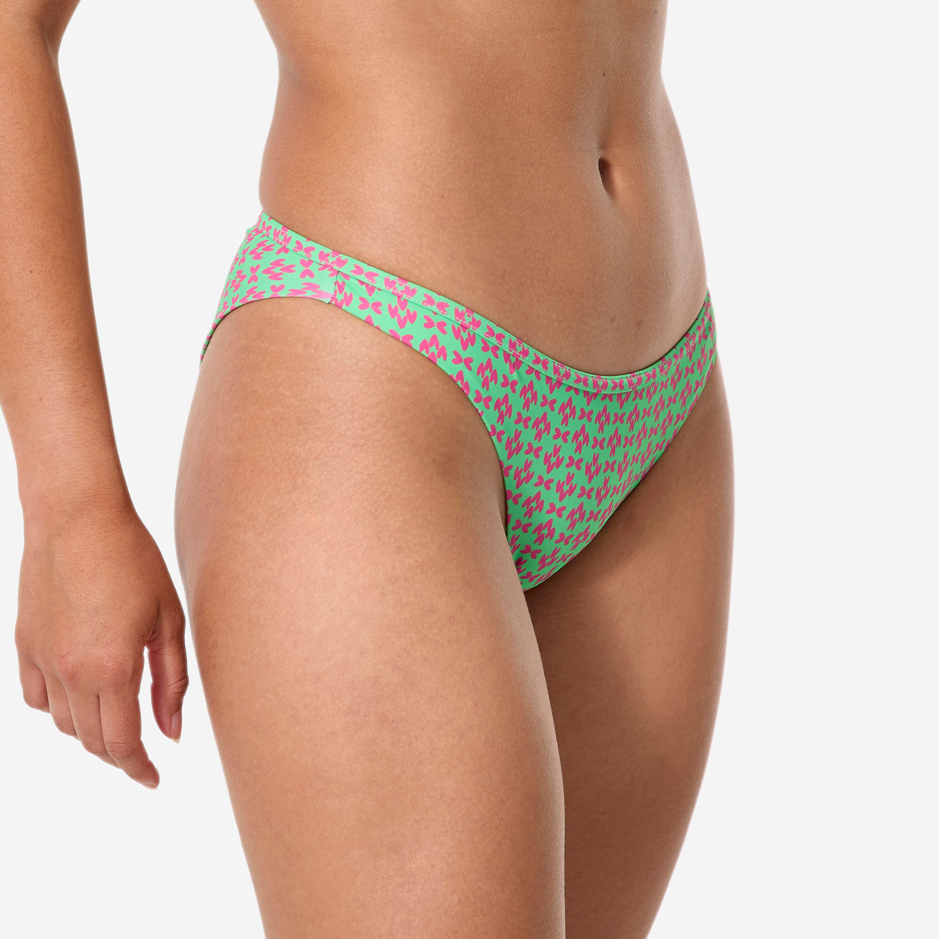 Bas de maillot de bain tanga surf femme, Lulu Keyshot vert 4/8
