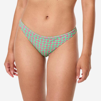 Bas de maillot de bain tanga texturé surf Femme - Lulu rouge cerise