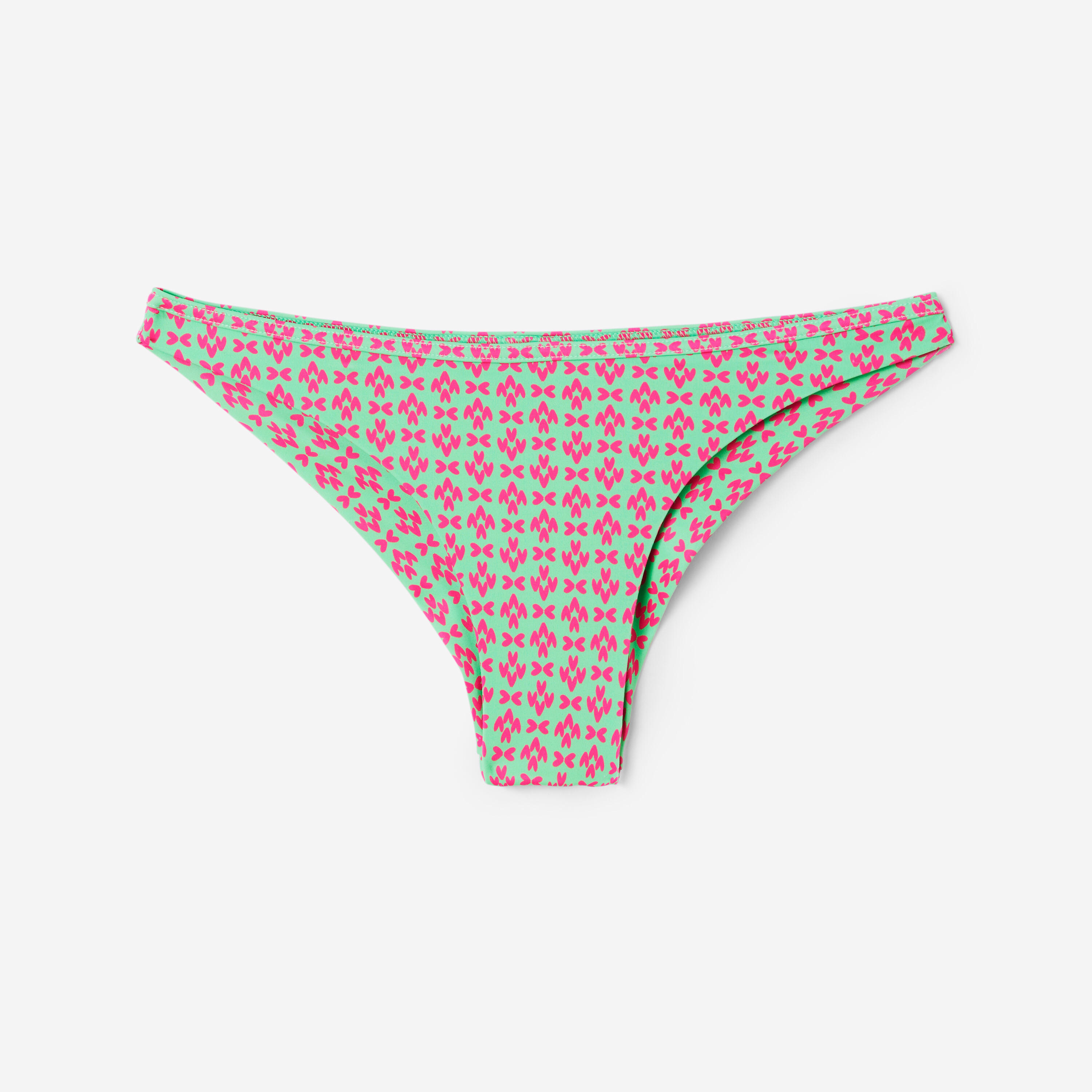 Bas de maillot de bain tanga surf femme, Lulu Keyshot vert 6/8