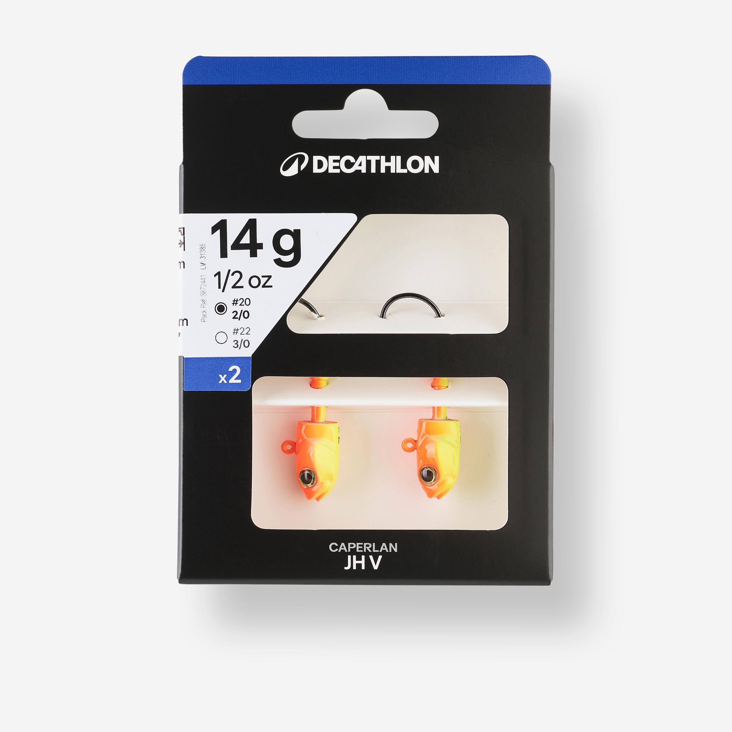 Cabeças Chumbadas Pesca com Amostras Flexíveis em Linear ou Vertical JH V Fluo 7/16