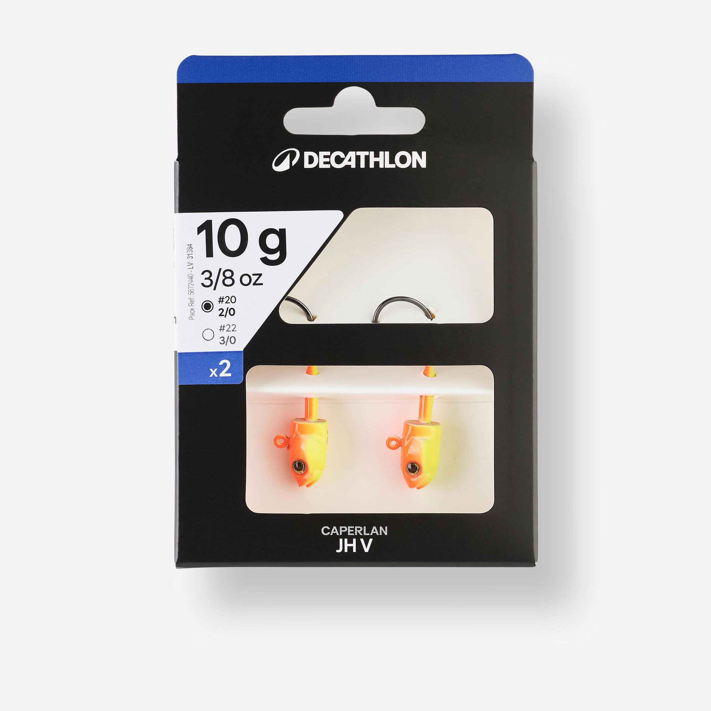 Cabeças Chumbadas Pesca com Amostras Flexíveis em Linear ou Vertical JH V Fluo 3/16