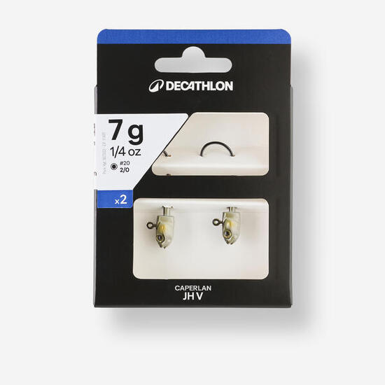 Têtes plombées pêches aux leurres souples en linéaire ou en verti JH V Naturelle