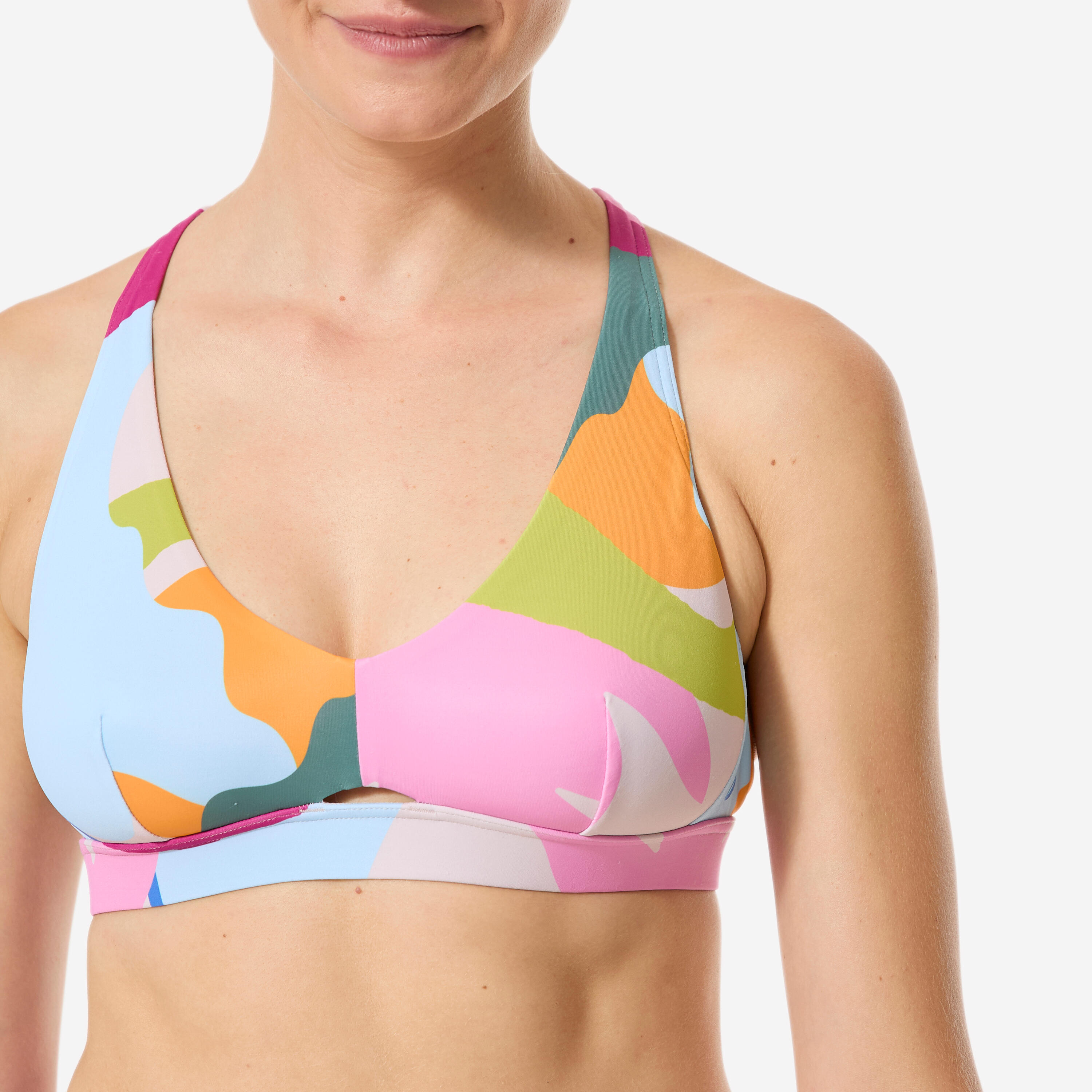 Bikini-Oberteil Bustier Surfen Damen, Agatha Colorama 5/7