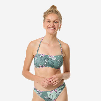 Haut de maillot de bain bandeau femme - laura foly turquoise