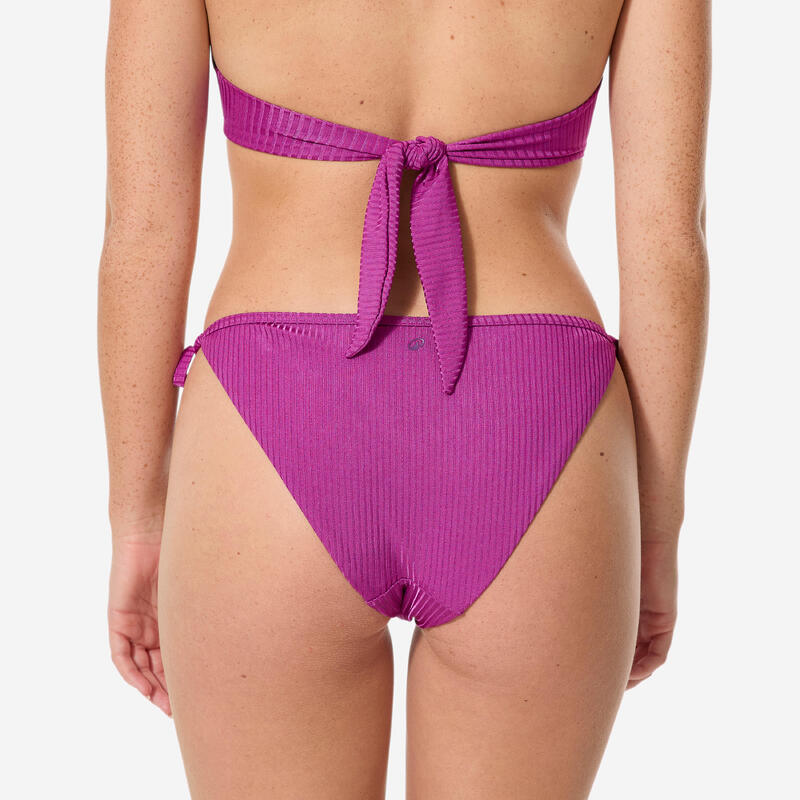 Slip de baie surf cu nod texturat Sandy folk Mov Damă