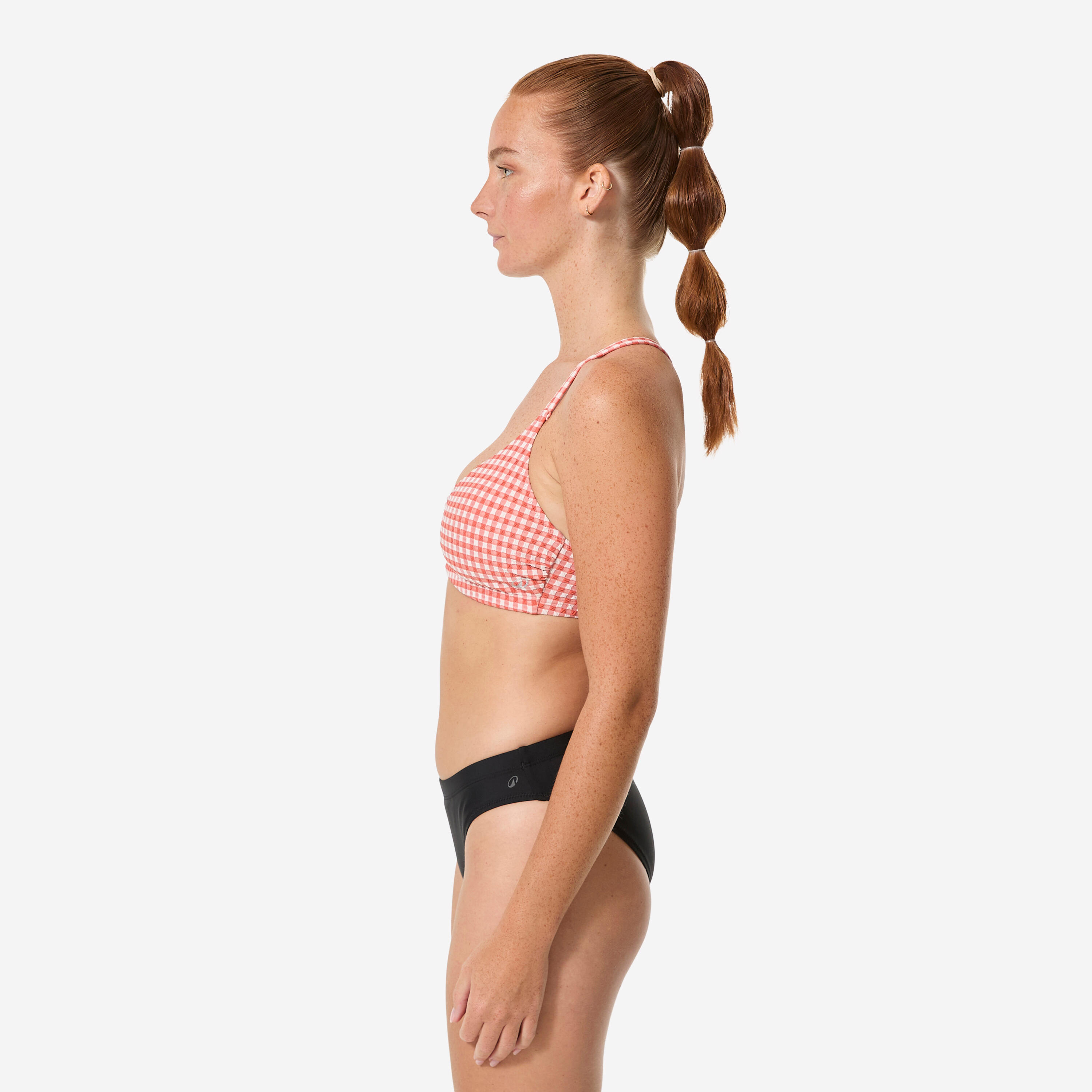 Haut de maillot de bain de natation femme, Lila lisboa terracotta 4/10