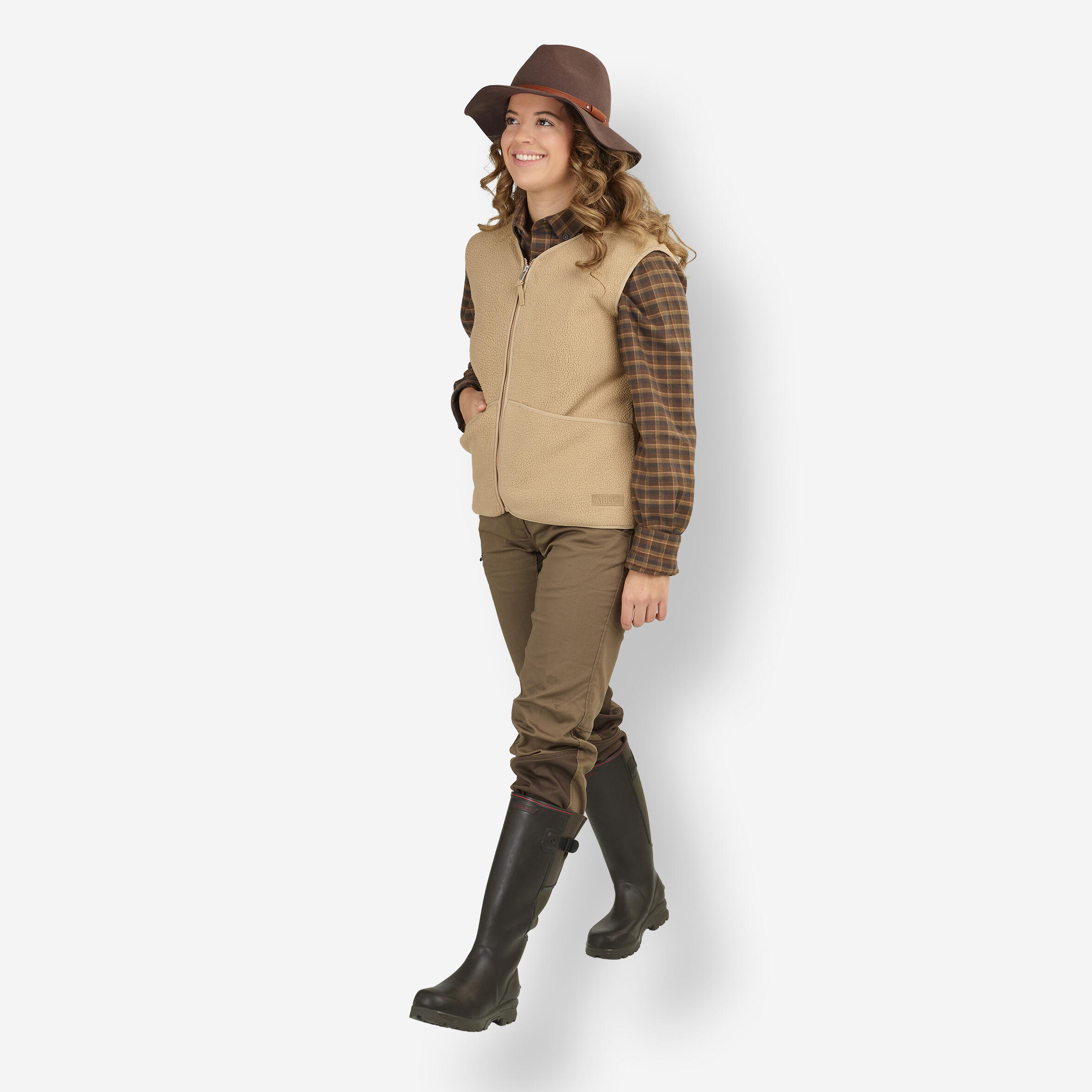 Women's sleeveless fleece vest Baby Sherpa | Decathlon