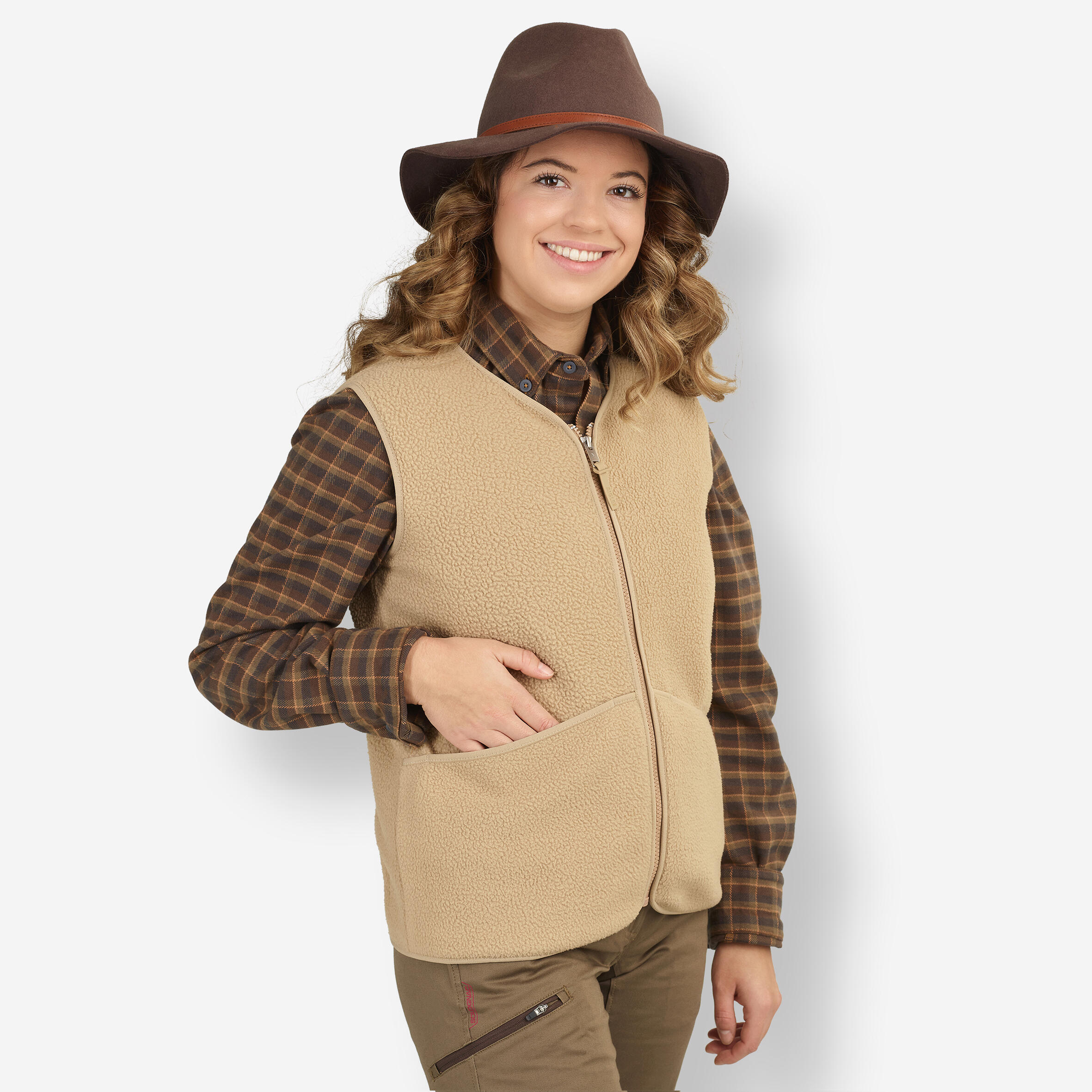 Women's sleeveless fleece vest Baby Sherpa | Decathlon
