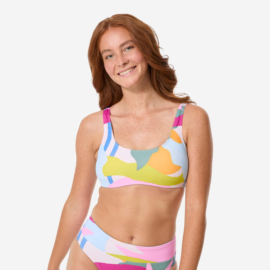 Women’s surfing bralette bikini top, Aurely Colorama