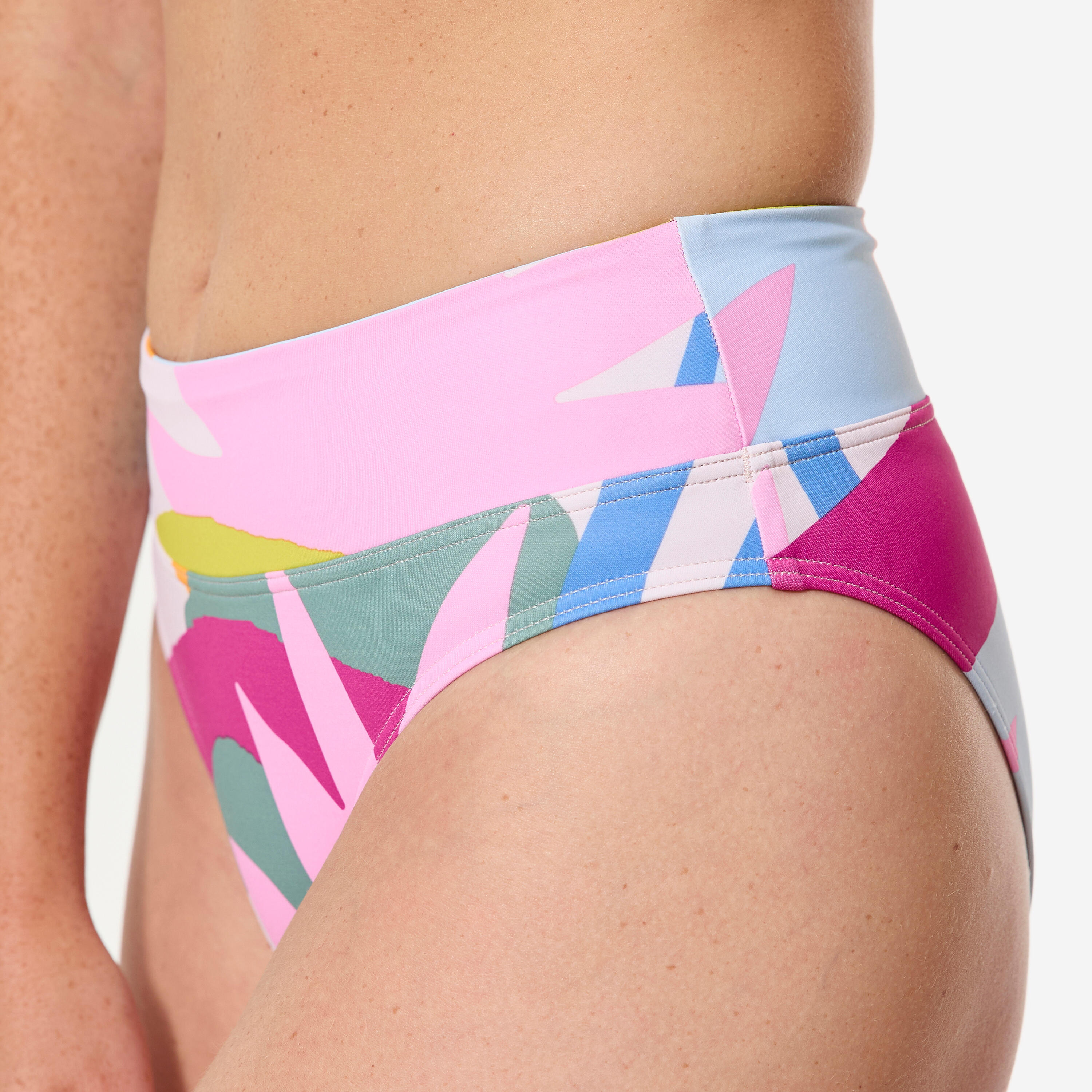 Bikini-Slip mit hoher Taille Damen - Nora Colorama 5/8