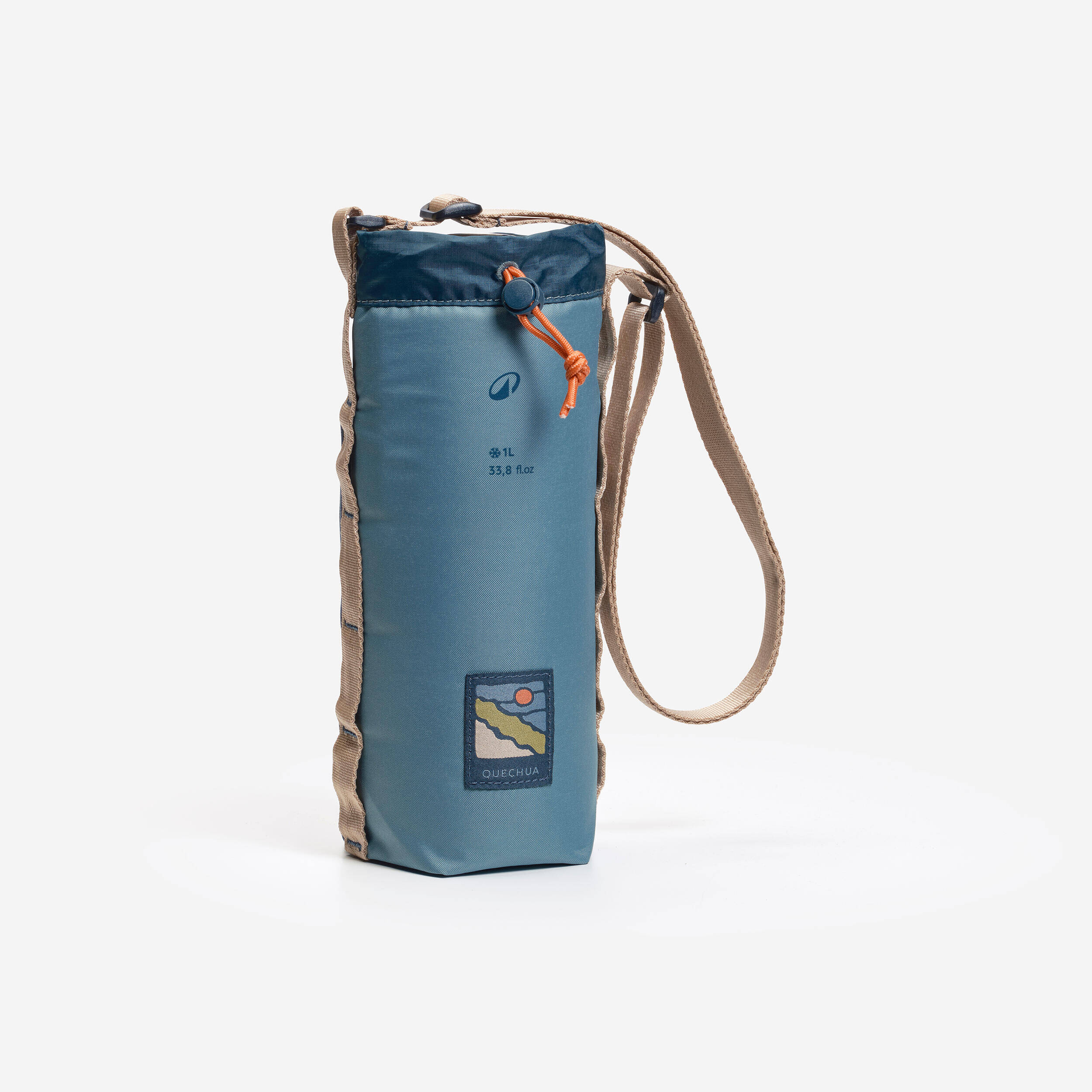 Isothermal cover for hiking flasks up to 1 L, with shoulder strap and pocket