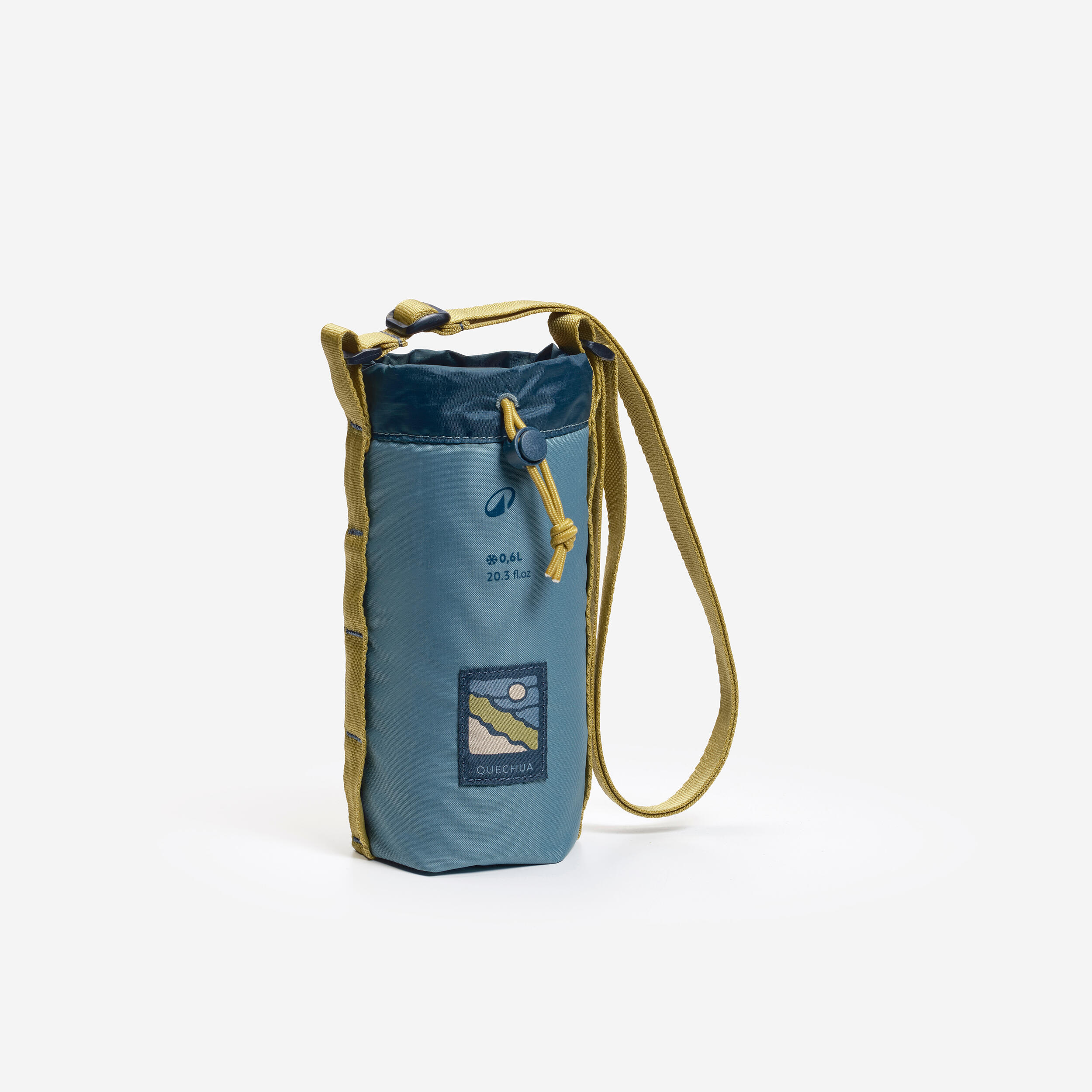 Isothermal cover for hiking flasks up to 0.6 L with shoulder strap and pocket