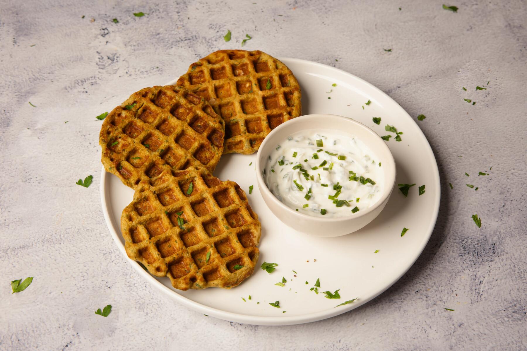 Kichererbsen-Protein-Waffel