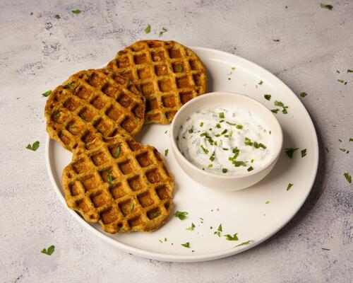Gaufre protéinée aux pois chiches