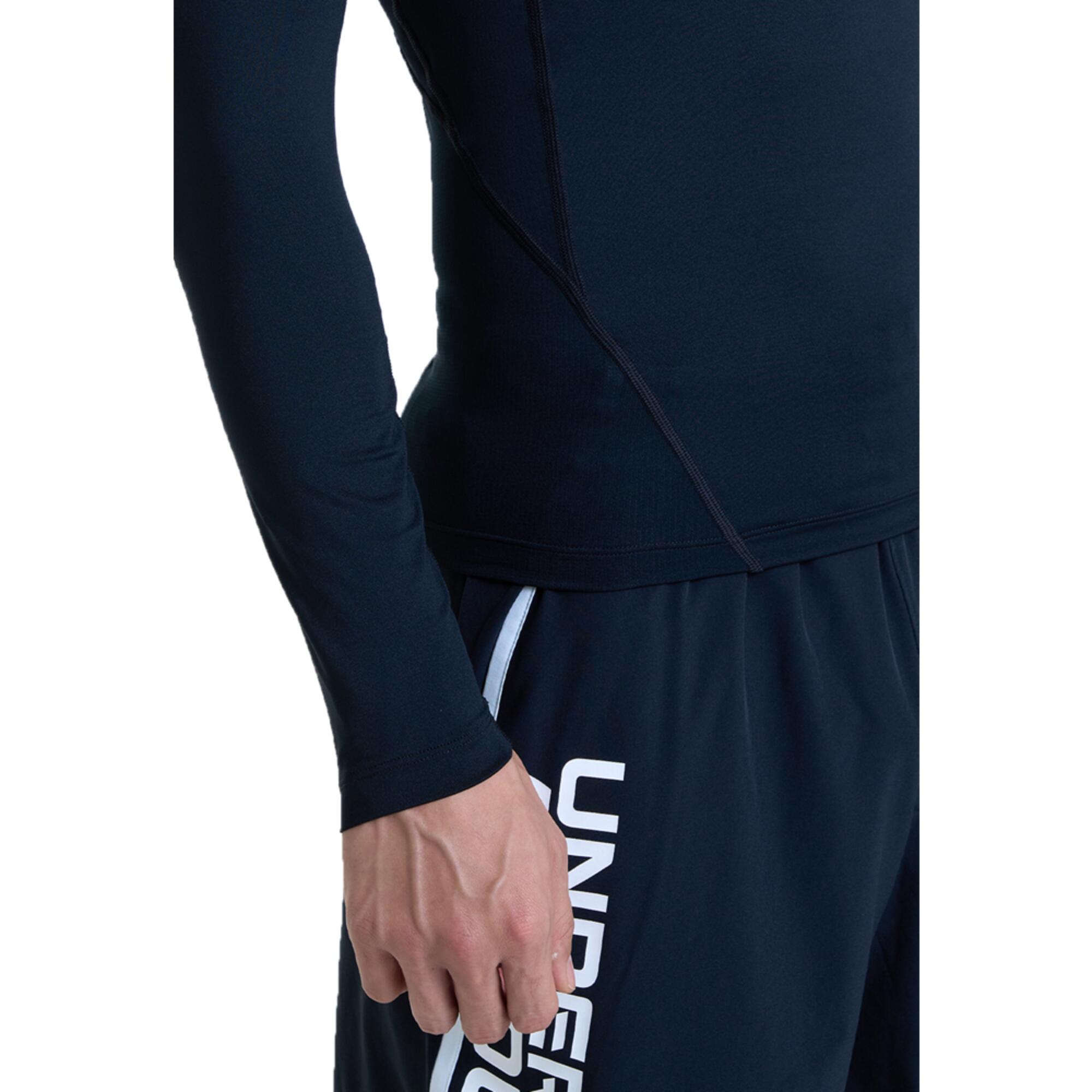 T-shirt HeatGear® heren met lange mouwen compressie zwart 4/5