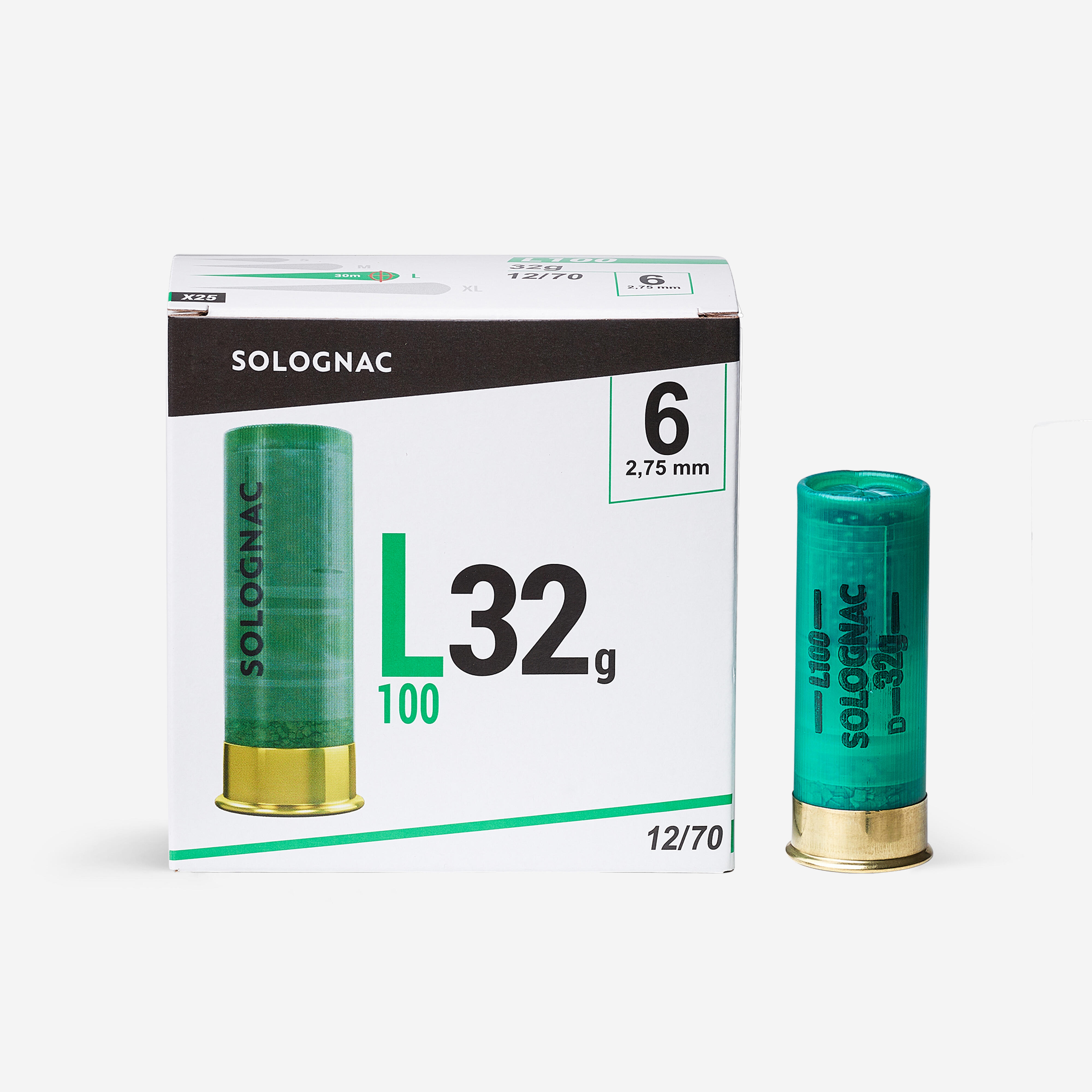 SOLOGNAC Náboje L100 32 g kaliber 12/70 broky č. 6 - 25 ks N° 6