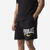 Short en coton pour homme, noir