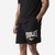 Short en coton pour homme, noir