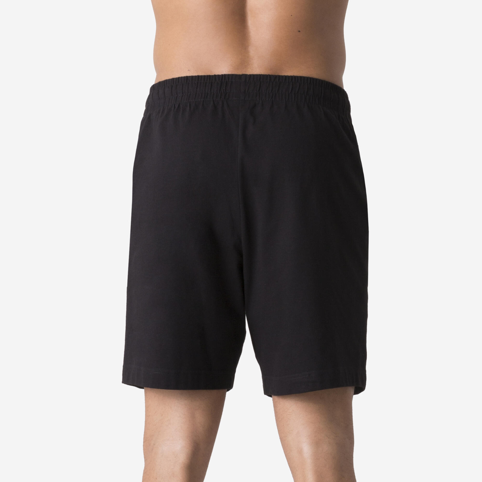 Pantaloncini Everlast uomo palestra regular fit cotone neri 4/4