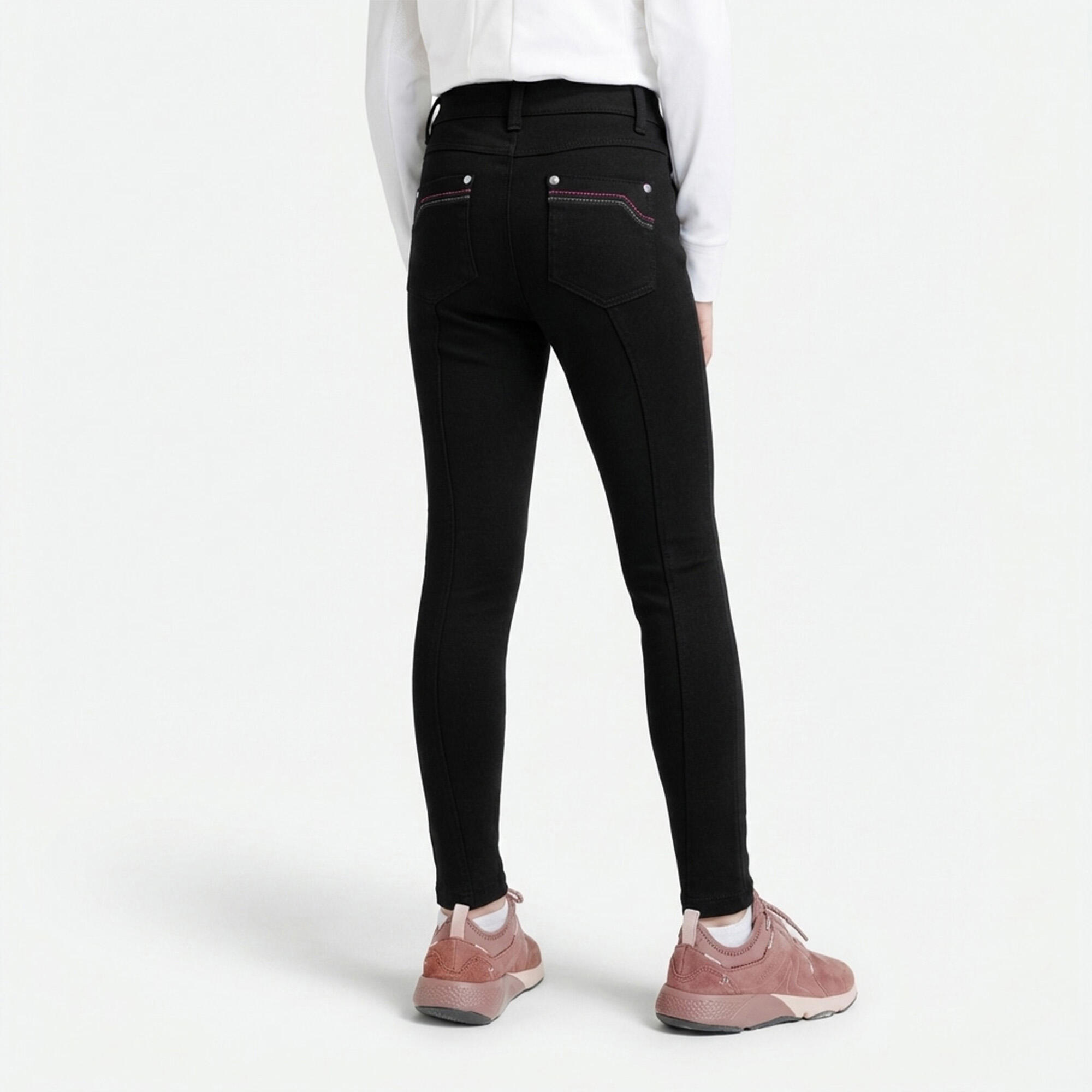 Pantalon équitation enfant 160 poches- noir 2/2