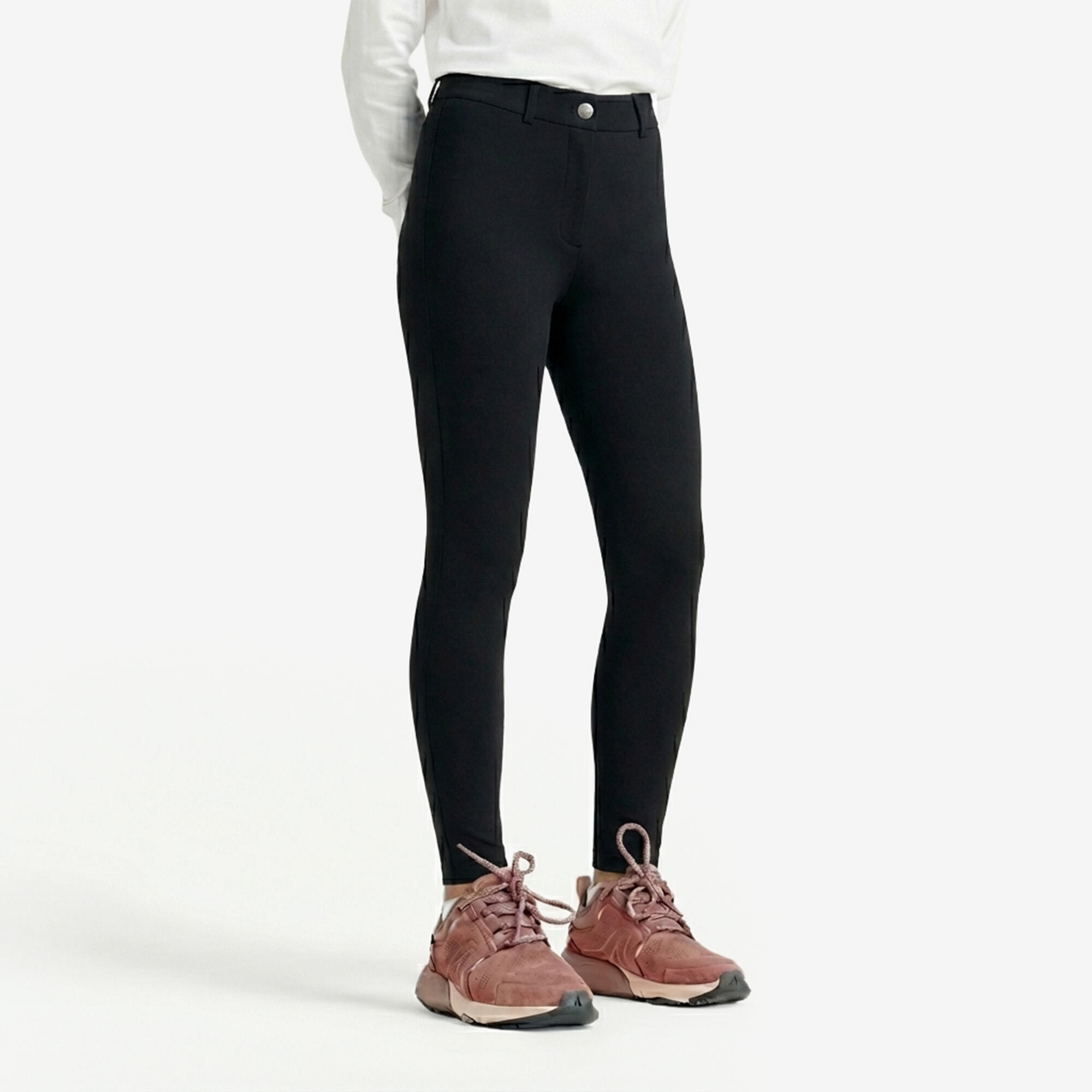 Pantalon équitation enfant 160 poches- noir 1/2