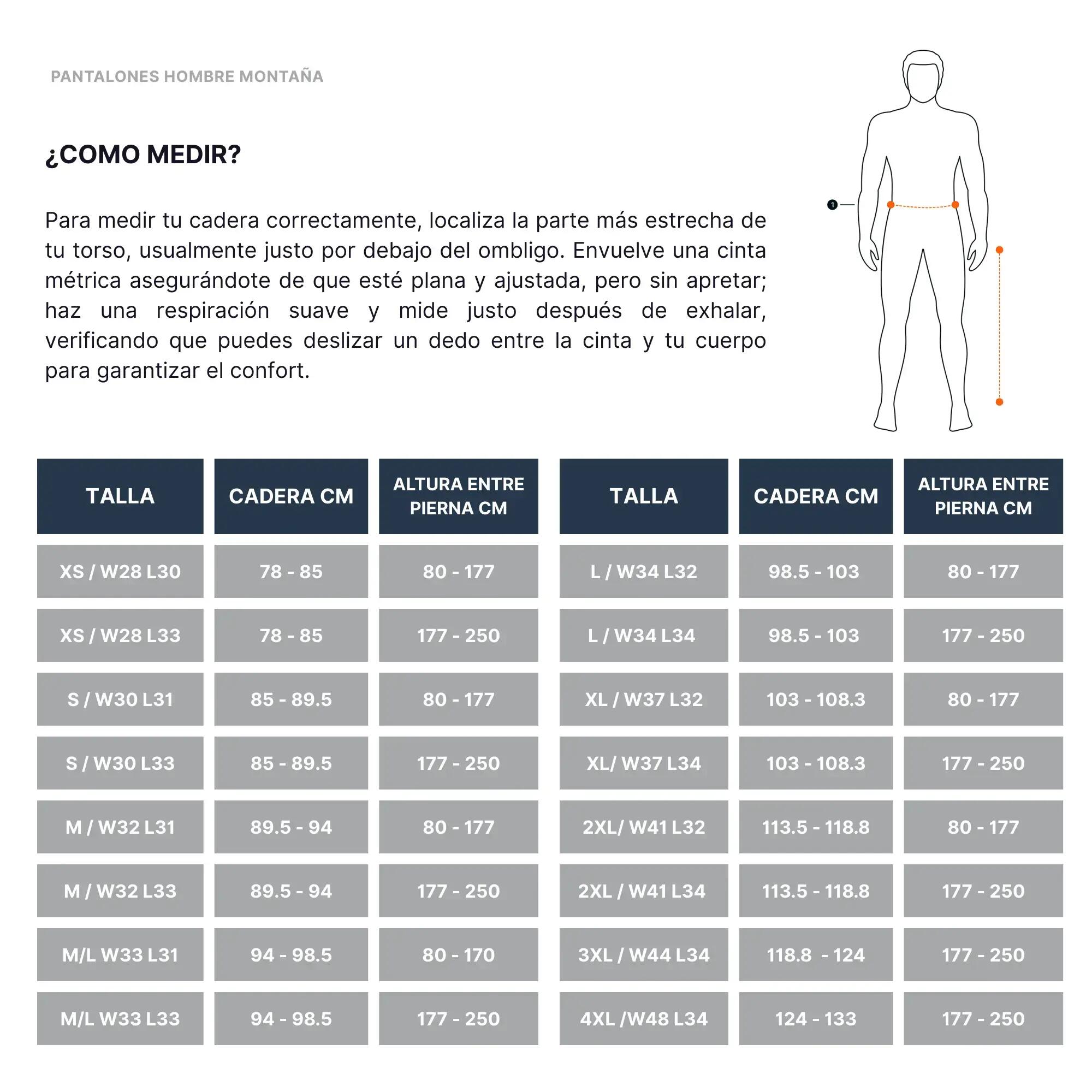 Pantalón convertible de senderismo para Hombre Quechua MT100 negro 6/15