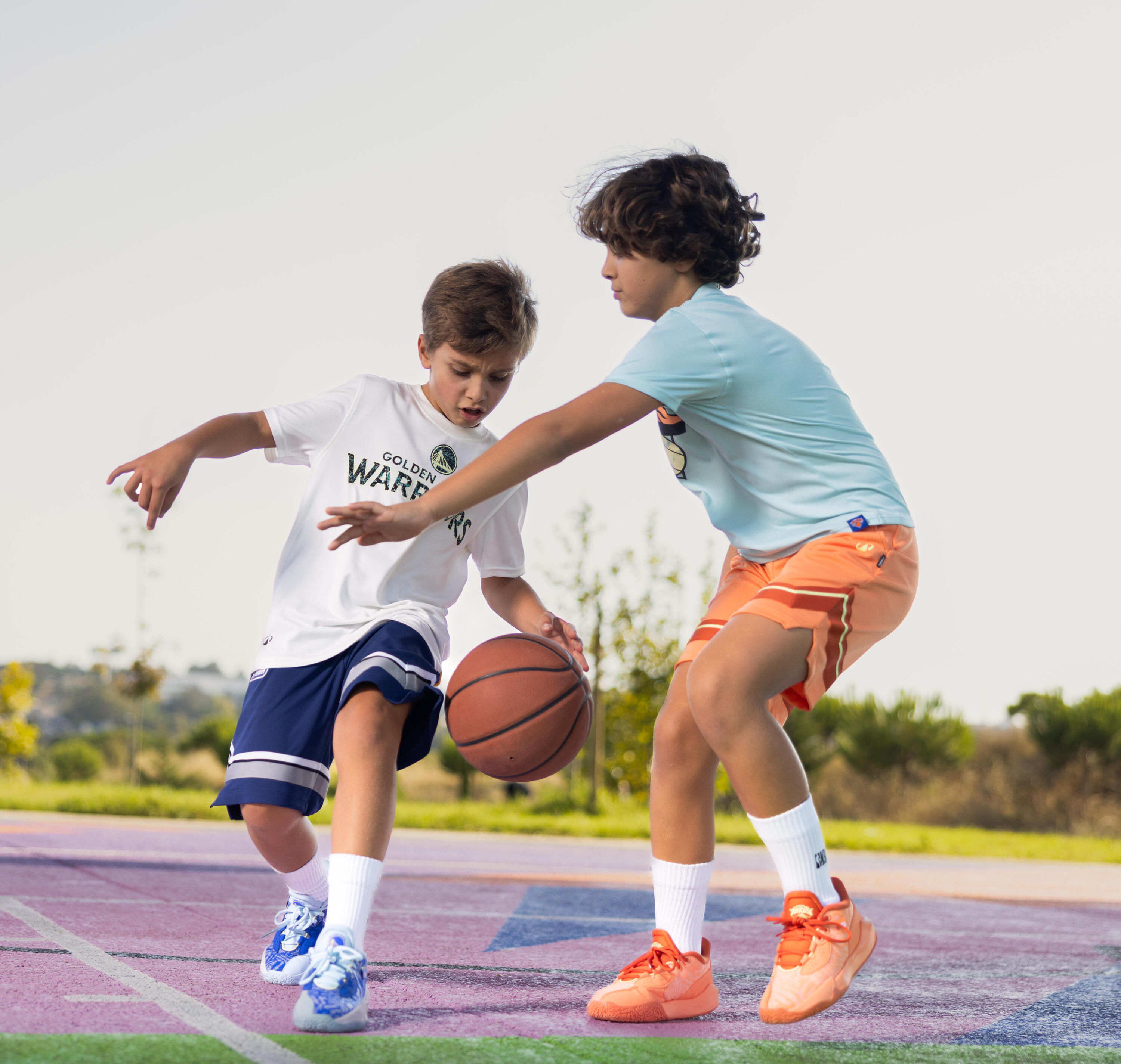 NBA Warriors Basketball T-Shirt Kind/Junior - TS900 baumwollweiss 4/11