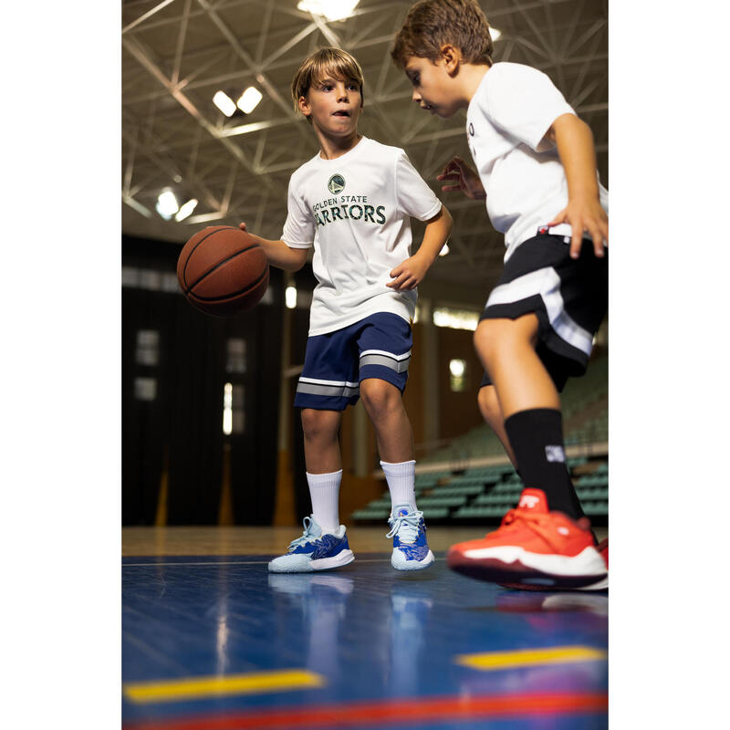 Tricou de baschet NBA Warriors copii, 900 alb
