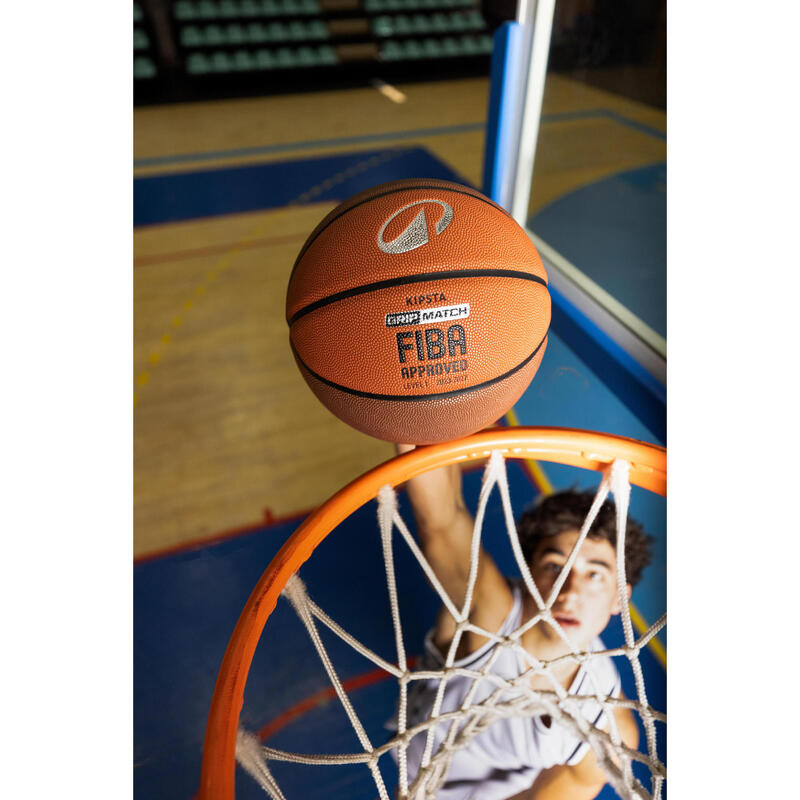 Basketbol Topu - 7 Numara - Kahverengi - Grip Match BT500X