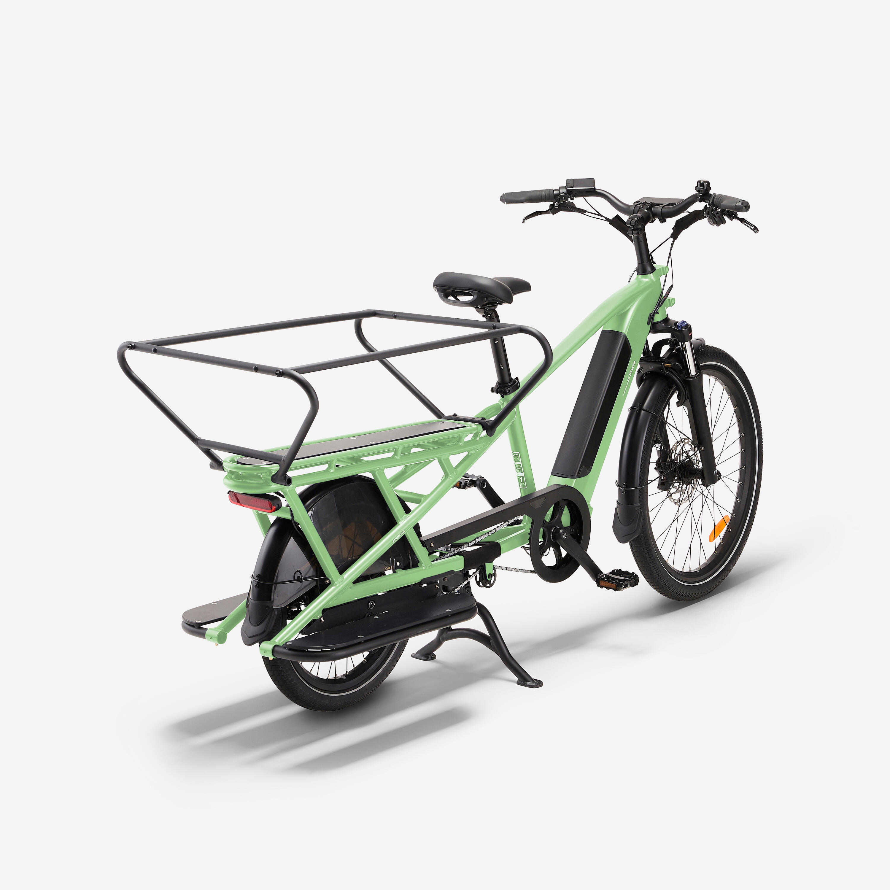 Bicicleta de Carga Elétrica Longtail E-THREE 500 Verde Pastel 5/19