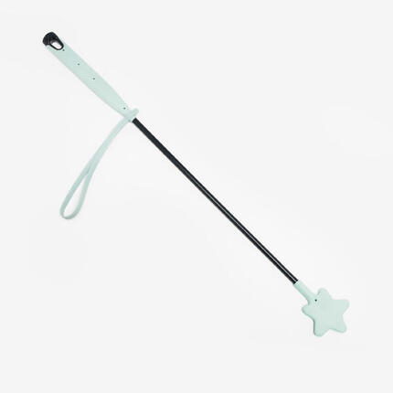 Cravache équitation enfant 140 MULTI vert et gris 58 cm