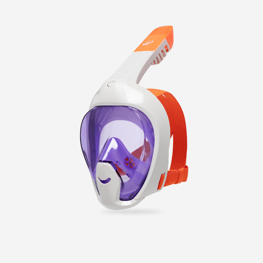 Παιδική μάσκα επιφανείας Easybreath XS (6-10 ετών) με τσάντα, φακός σε μοβ χρώμα