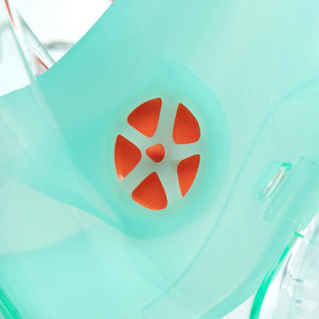 Маска Easybreath + для снорклінгу з акустичним клапаном для віку 10 + зелена