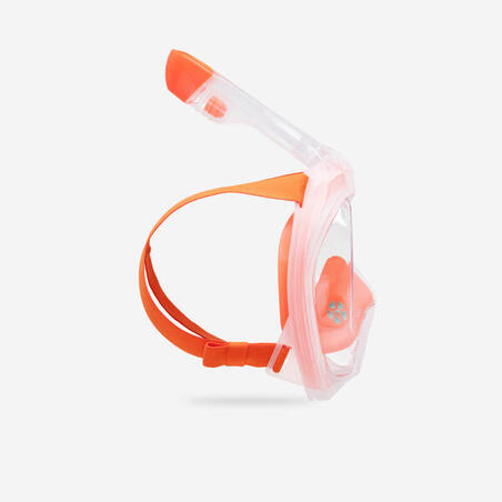 Маска Easybreath + для снорклінгу з акустичним клапаном для віку 10 + коралова