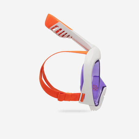 Маска Easybreath для снорклінгу для дітей 6-10 років з сумкою лавандова