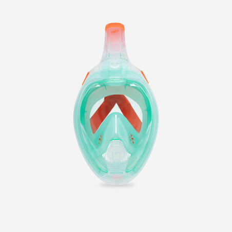 Маска Easybreath + для снорклінгу з акустичним клапаном для віку 10 + зелена