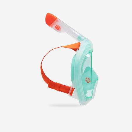 Маска Easybreath + для снорклінгу з акустичним клапаном для віку 10 + зелена