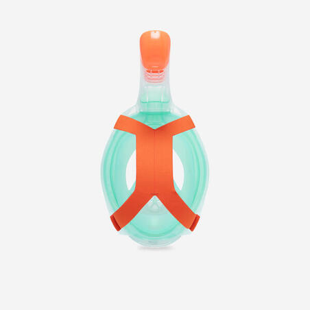 Маска Easybreath + для снорклінгу з акустичним клапаном для віку 10 + зелена