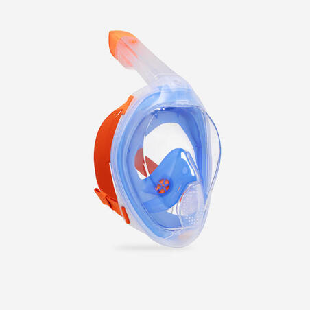 Маска Easybreath + для снорклінгу з акустичним клапаном для віку 10 + синя