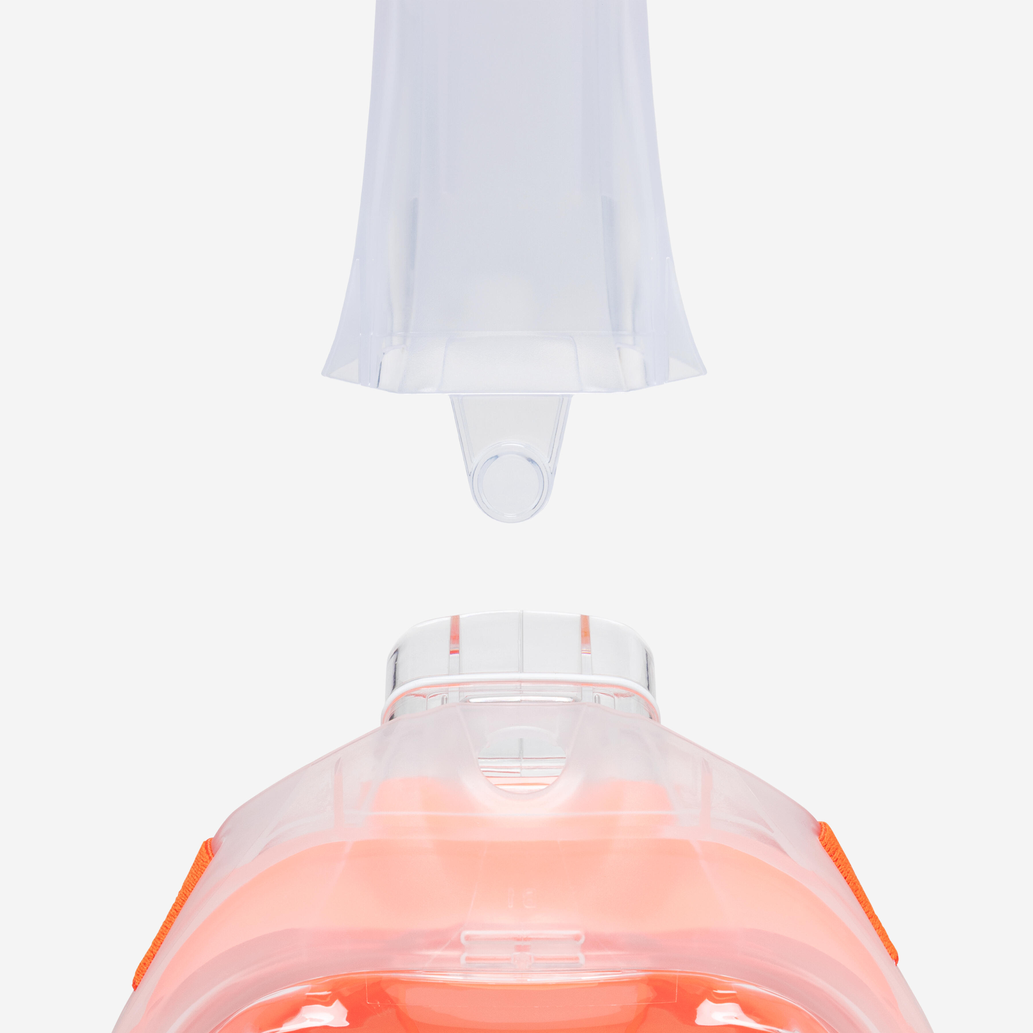 DECATHLON Šnorchlovacia maska Easybreath+ s akustickým ventilom > 10 rokov oranžová S-M · záber 9