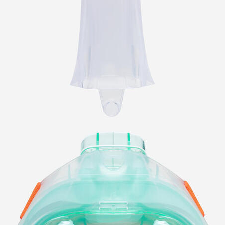 Маска Easybreath + для снорклінгу з акустичним клапаном для віку 10 + зелена