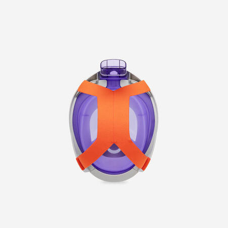 Маска Easybreath для снорклінгу для дітей 6-10 років з сумкою лавандова