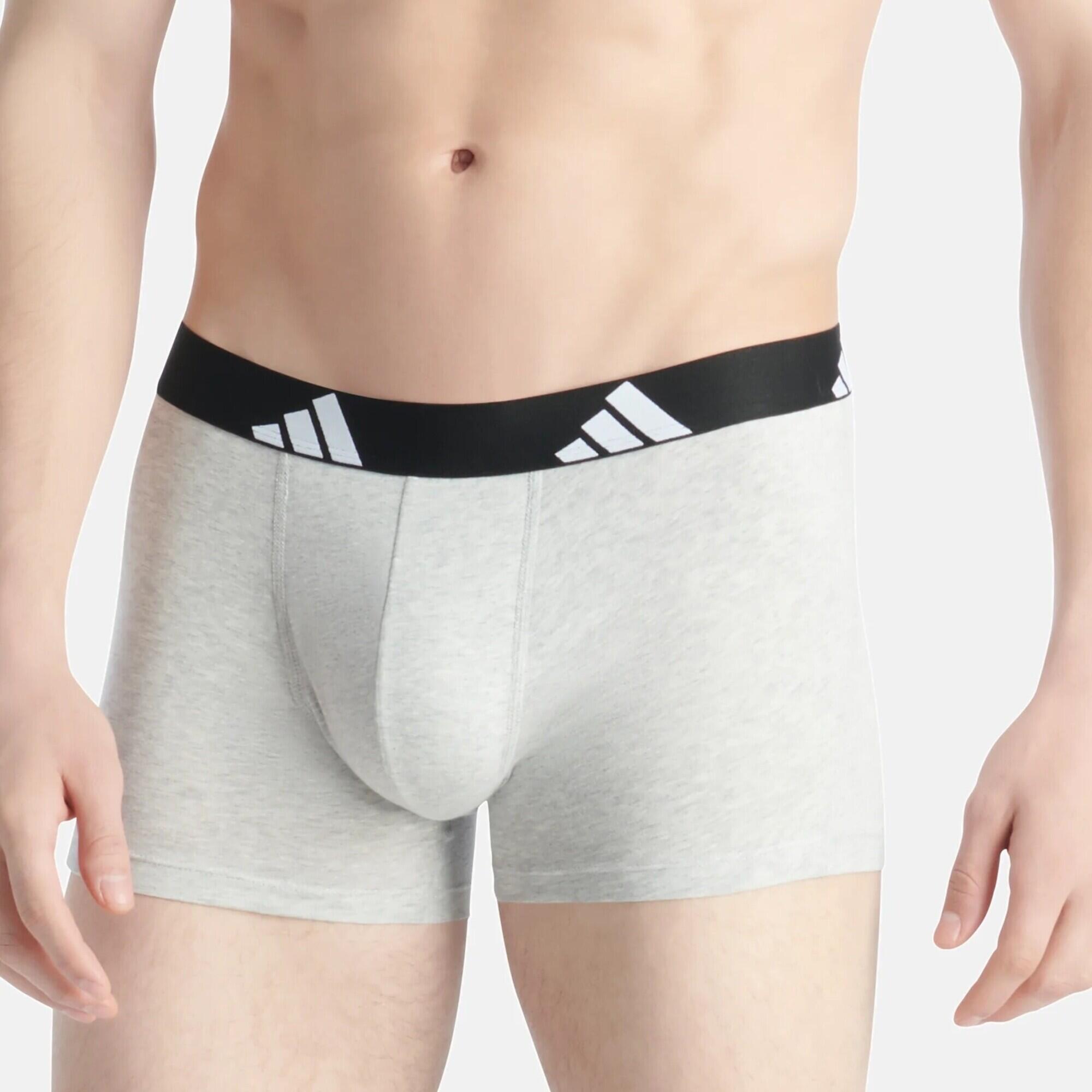 Calzoncillos boxer adidas Hombre pack 2 gris/negro 2/4