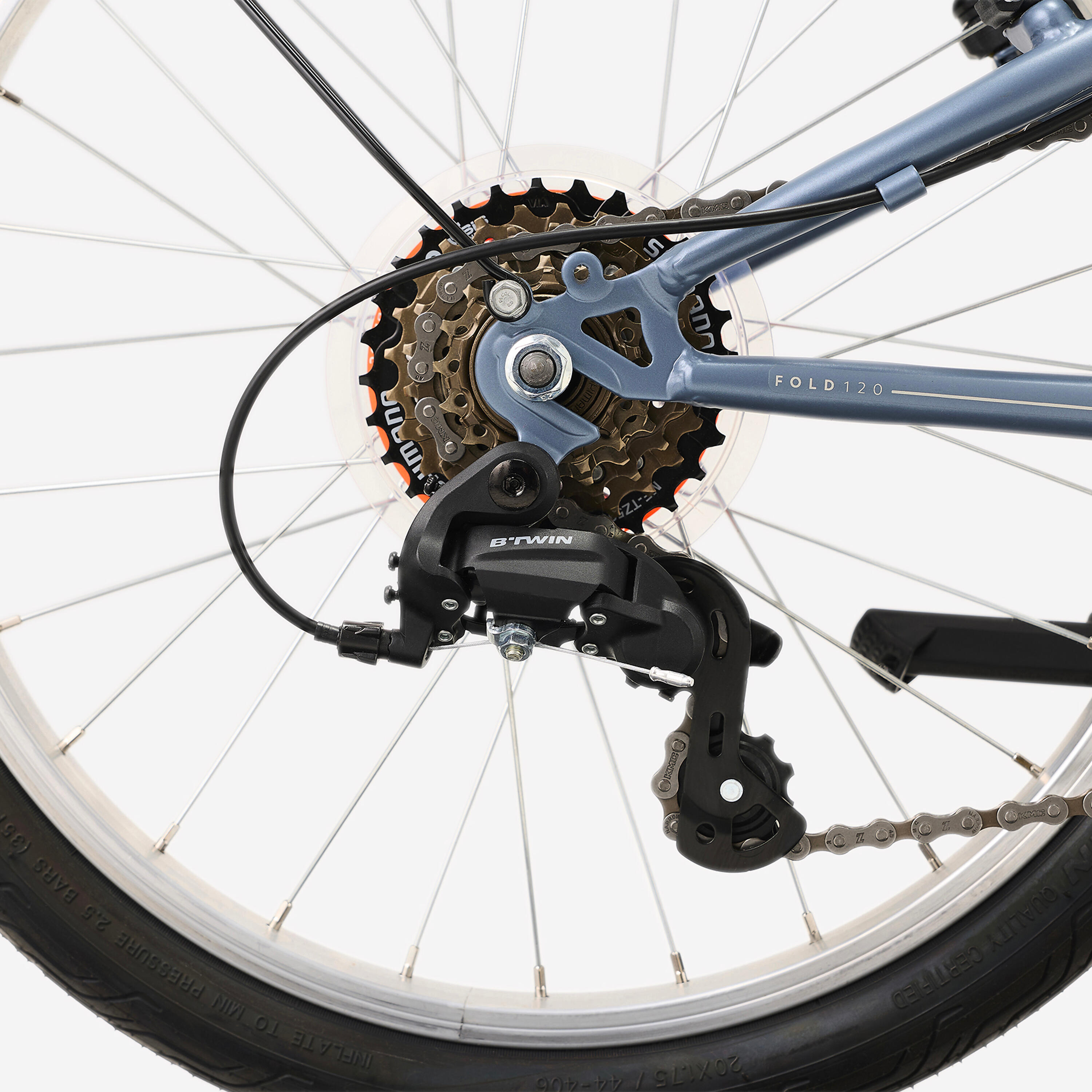 Klappvelo Fold 120 grau 6/7