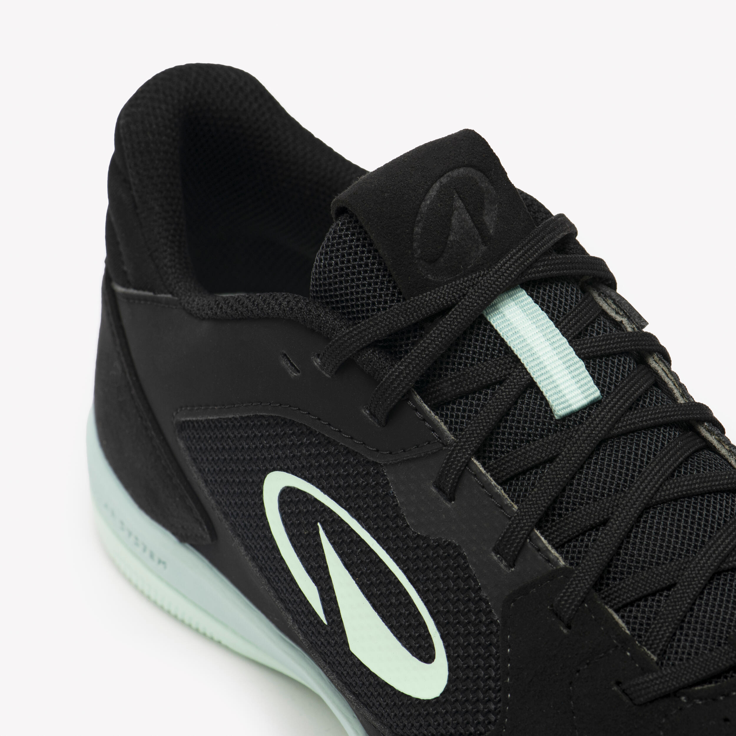 Chaussures de futsal adulte, Eskudo Suede Sala noir et vert 5/9