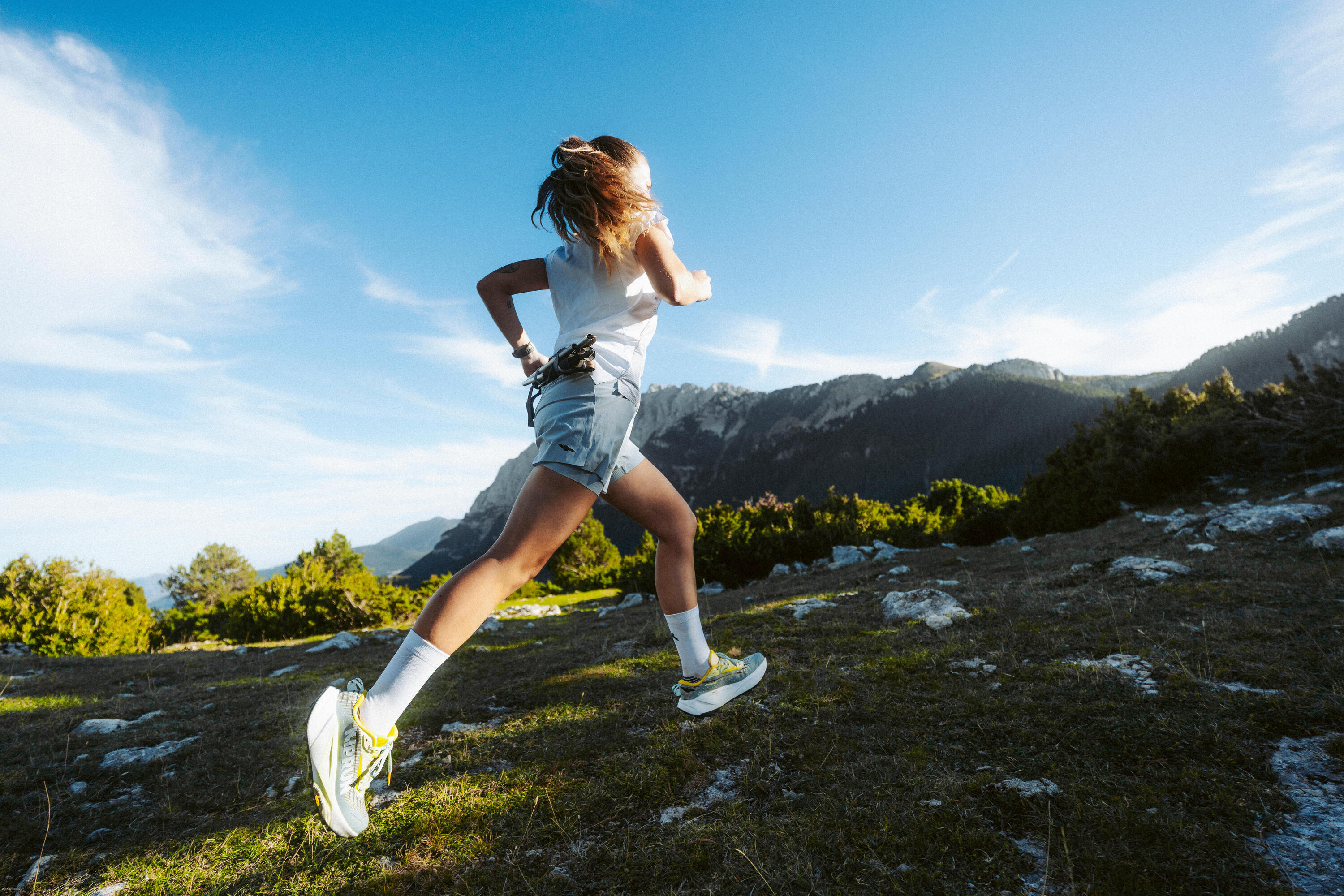 Chaussures de trail running femme, Kiprun Kipsummit Max, violet 20/21
