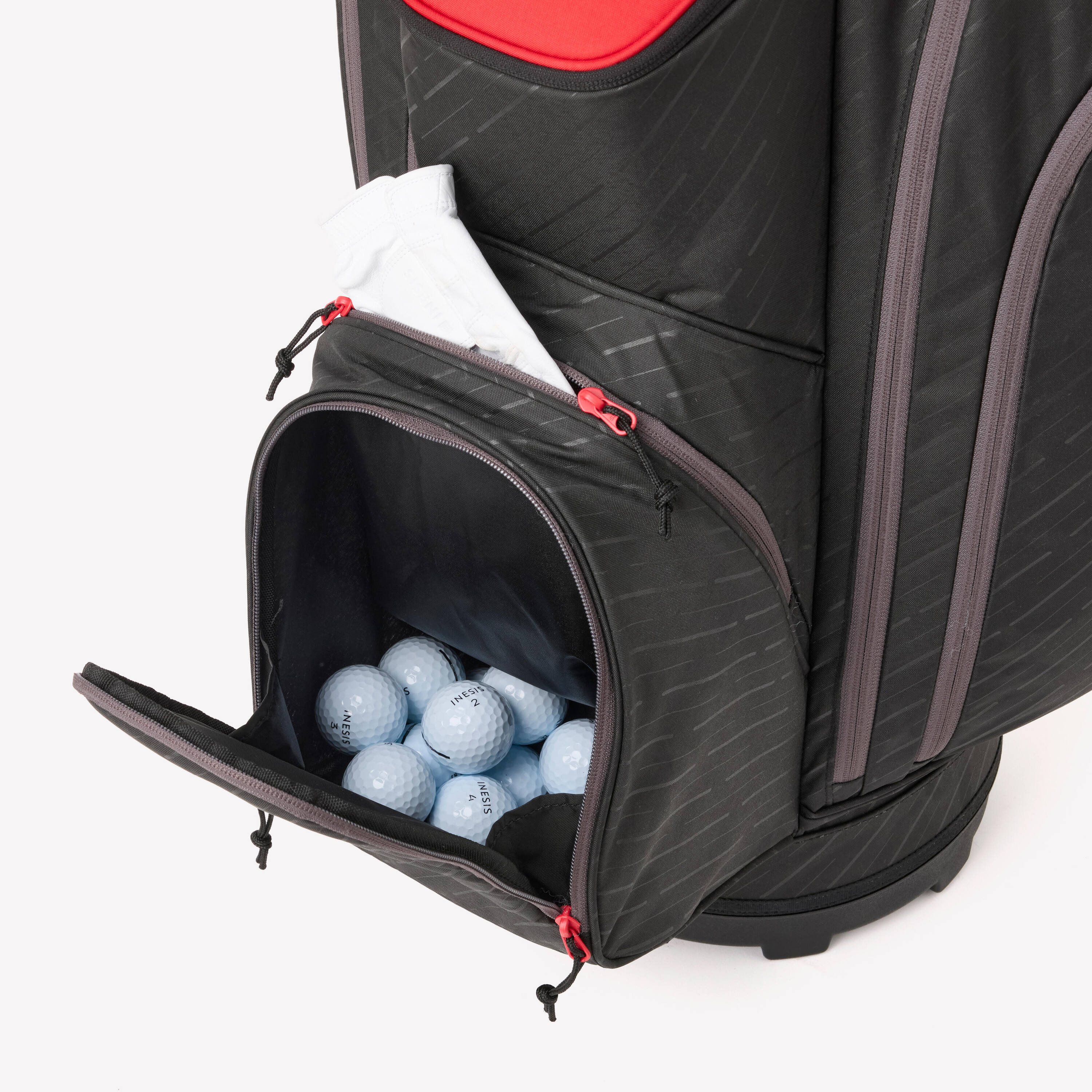 Golf trolley bag cart light black and red -  4