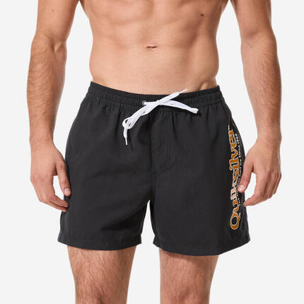 Boardshort surf short de bain Quiksilver court 15' ceinture élastique, noir