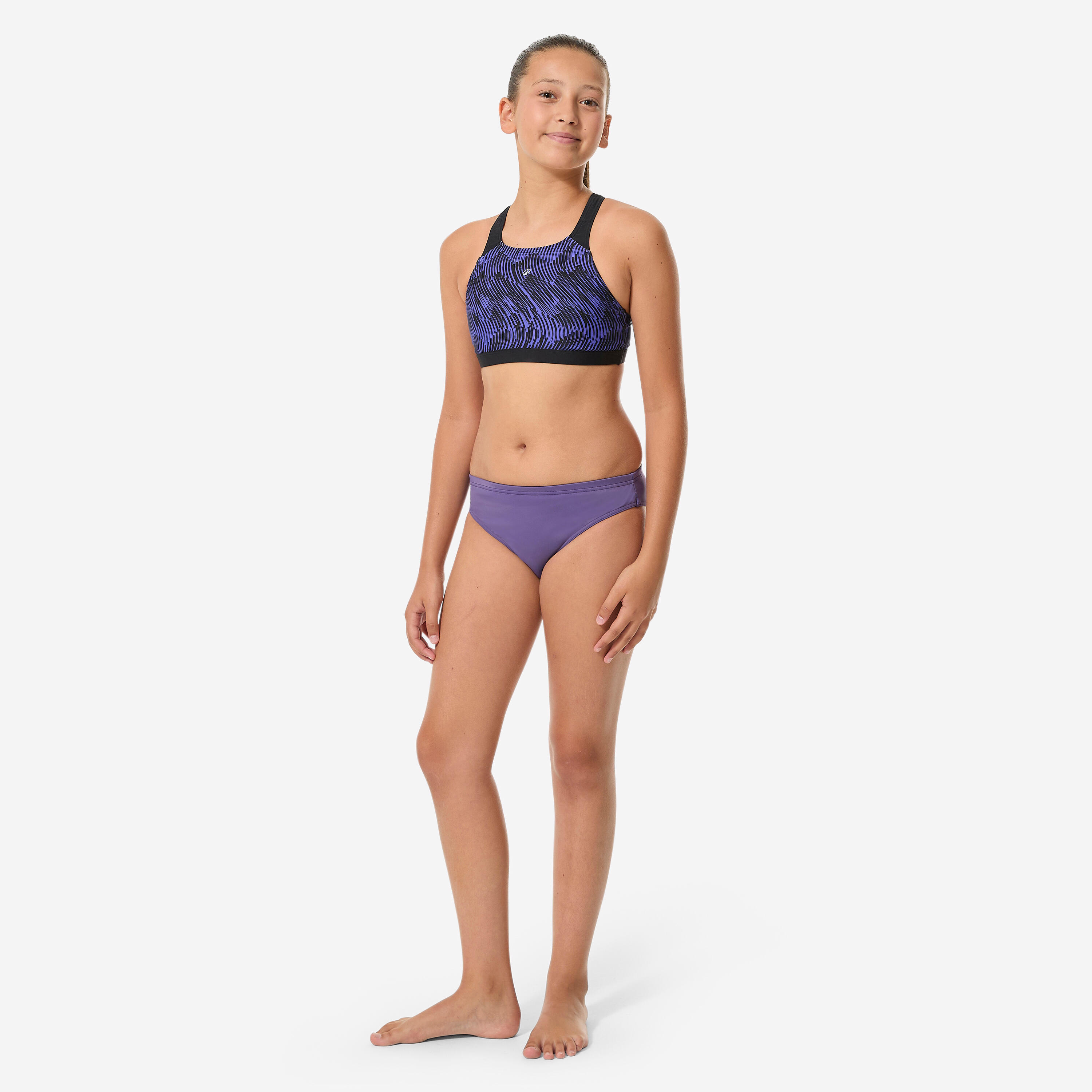 Bas de maillot de bain menstruel étanche ado - Flux moyen - SMOON Heliade mauve 3/13